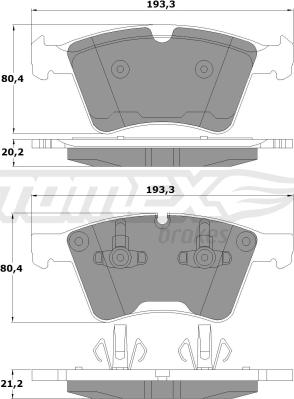 TOMEX brakes TX 16-32 - Bremžu uzliku kompl., Disku bremzes ps1.lv