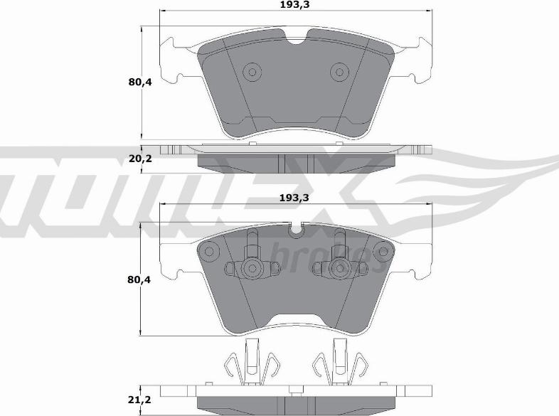 TOMEX brakes TX 16-32 - Bremžu uzliku kompl., Disku bremzes ps1.lv