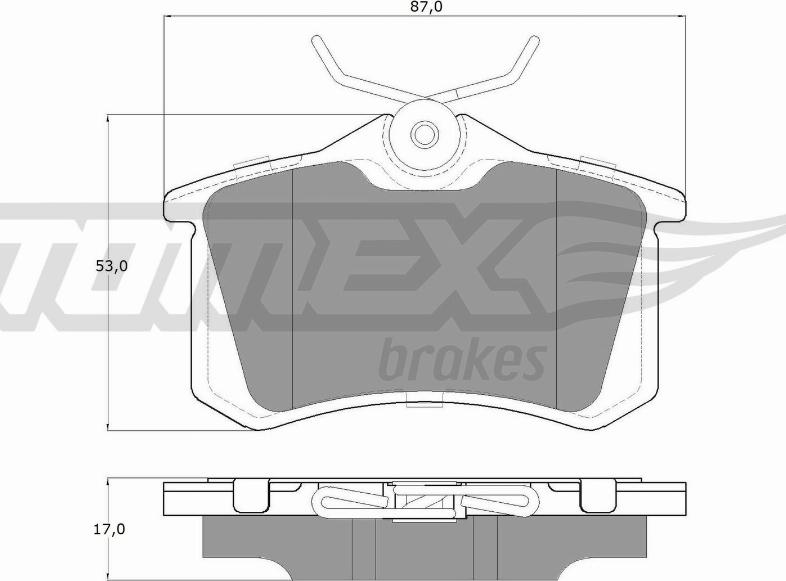 TOMEX brakes TX 16-24 - Bremžu uzliku kompl., Disku bremzes ps1.lv