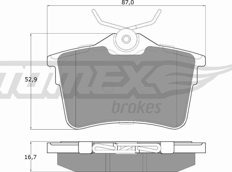 TOMEX brakes TX 16-26 - Bremžu uzliku kompl., Disku bremzes ps1.lv