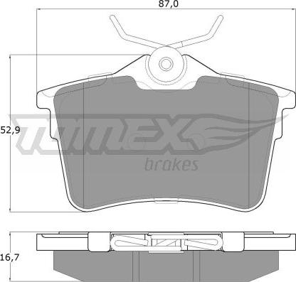 TOMEX brakes TX 16-26 - Bremžu uzliku kompl., Disku bremzes ps1.lv