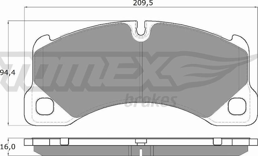 TOMEX brakes TX 16-71 - Bremžu uzliku kompl., Disku bremzes ps1.lv