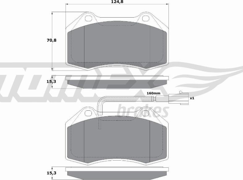 TOMEX brakes TX 16-73 - Bremžu uzliku kompl., Disku bremzes ps1.lv