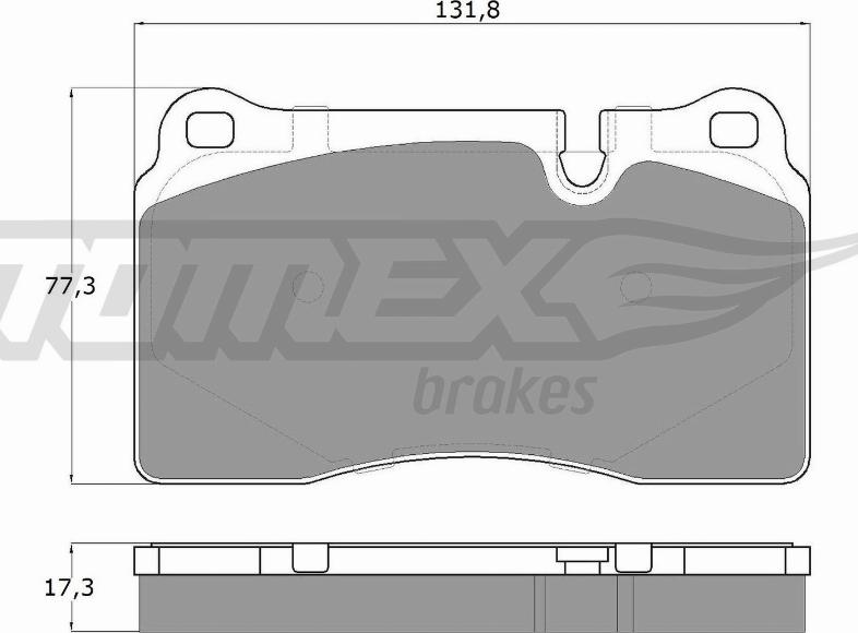 TOMEX brakes TX 16-72 - Bremžu uzliku kompl., Disku bremzes ps1.lv