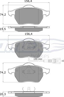 TOMEX brakes TX 10-942 - Bremžu uzliku kompl., Disku bremzes ps1.lv