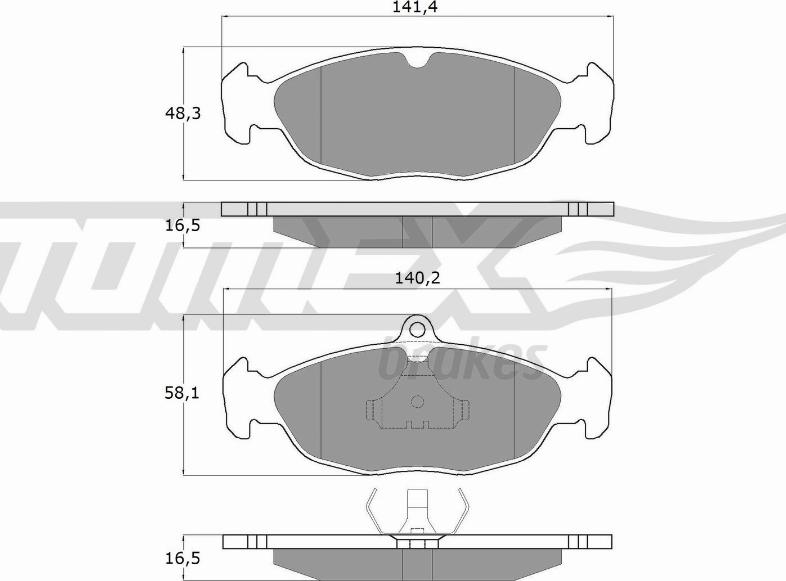 TOMEX brakes TX 10-49 - Bremžu uzliku kompl., Disku bremzes ps1.lv