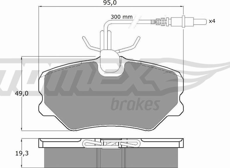 TOMEX brakes TX 10-441 - Bremžu uzliku kompl., Disku bremzes ps1.lv