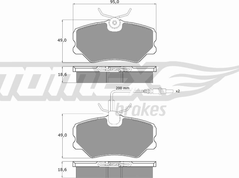 TOMEX brakes TX 10-44 - Bremžu uzliku kompl., Disku bremzes ps1.lv