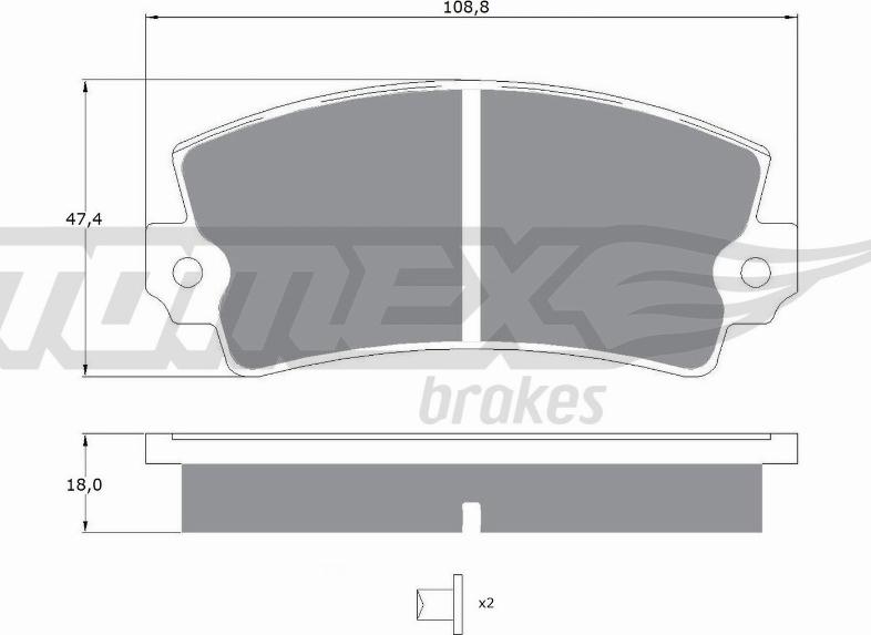 TOMEX brakes TX 10-434 - Bremžu uzliku kompl., Disku bremzes ps1.lv