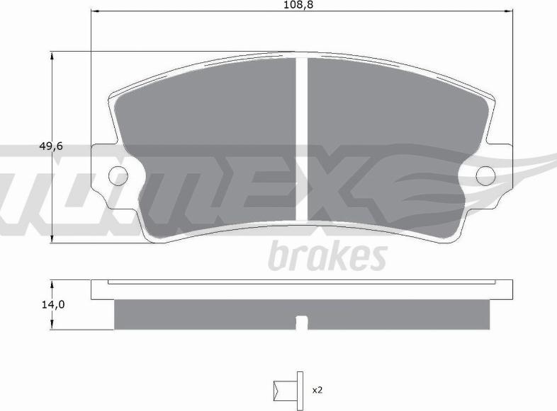 TOMEX brakes TX 10-432 - Bremžu uzliku kompl., Disku bremzes ps1.lv