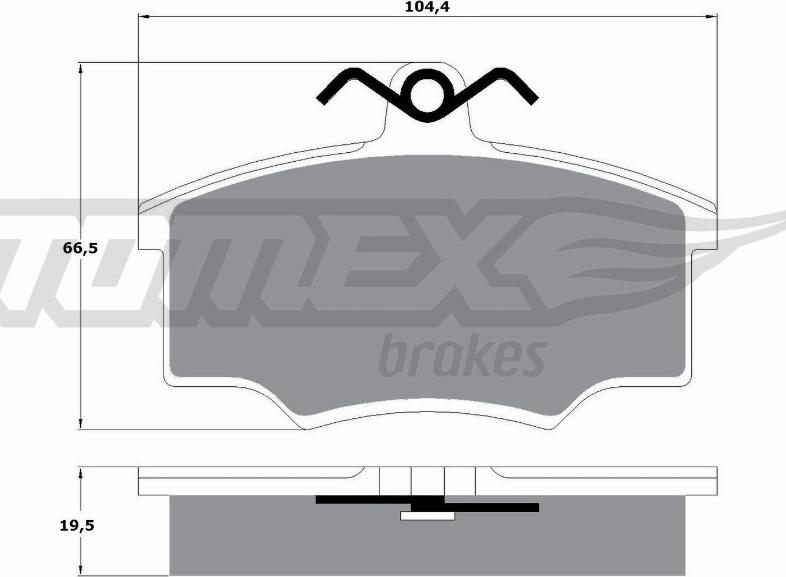 TOMEX brakes TX 10-59 - Bremžu uzliku kompl., Disku bremzes ps1.lv