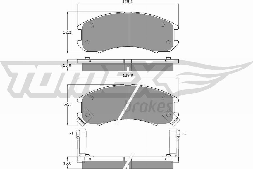 TOMEX brakes TX 10-56 - Bremžu uzliku kompl., Disku bremzes ps1.lv