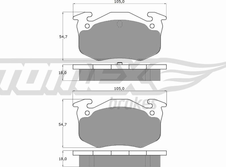 TOMEX brakes TX 10-50 - Bremžu uzliku kompl., Disku bremzes ps1.lv