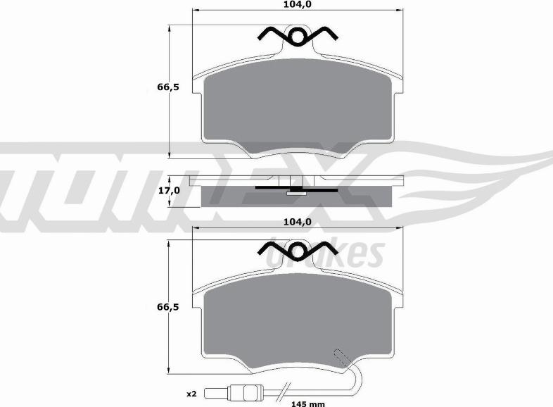 TOMEX brakes TX 10-581 - Bremžu uzliku kompl., Disku bremzes ps1.lv