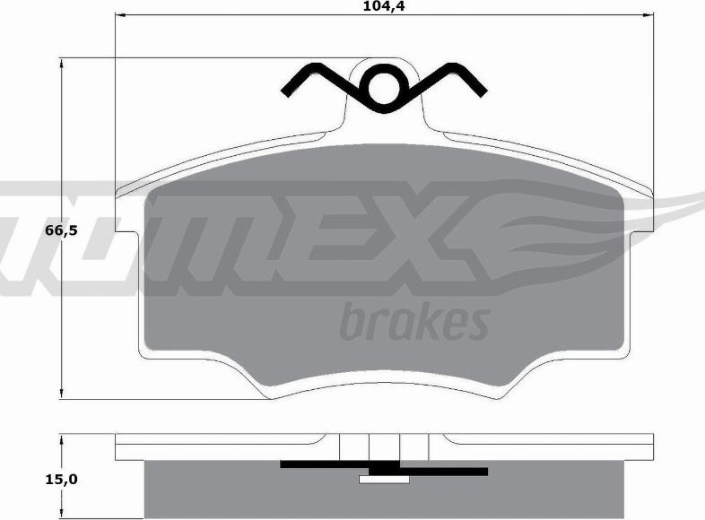 TOMEX brakes TX 10-58 - Bremžu uzliku kompl., Disku bremzes ps1.lv