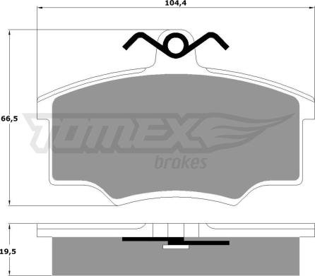 TOMEX brakes TX 10-59 - Bremžu uzliku kompl., Disku bremzes ps1.lv