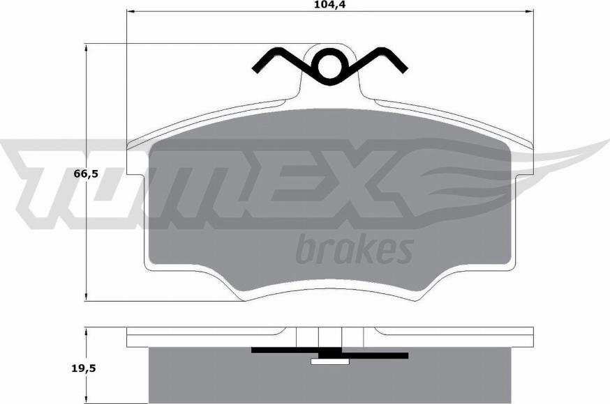 TOMEX brakes TX 10-57 - Bremžu uzliku kompl., Disku bremzes ps1.lv