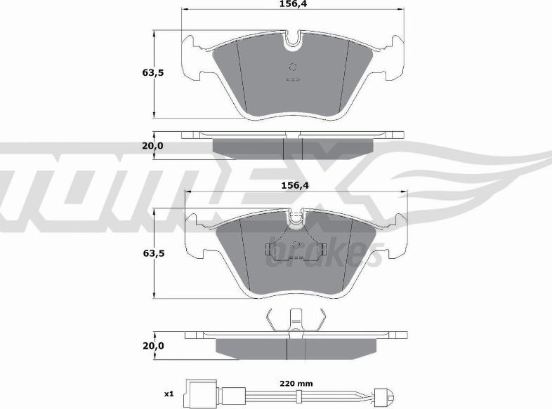 TOMEX brakes TX 10-691 - Bremžu uzliku kompl., Disku bremzes ps1.lv