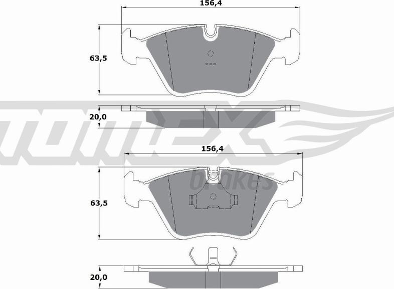 TOMEX brakes TX 10-69 - Bremžu uzliku kompl., Disku bremzes ps1.lv