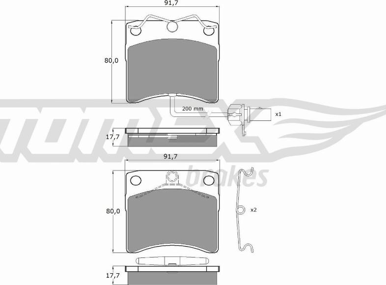 TOMEX brakes TX 10-641 - Bremžu uzliku kompl., Disku bremzes ps1.lv