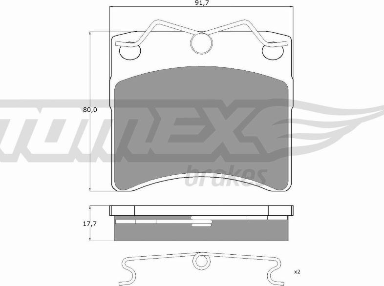 TOMEX brakes TX 10-64 - Bremžu uzliku kompl., Disku bremzes ps1.lv