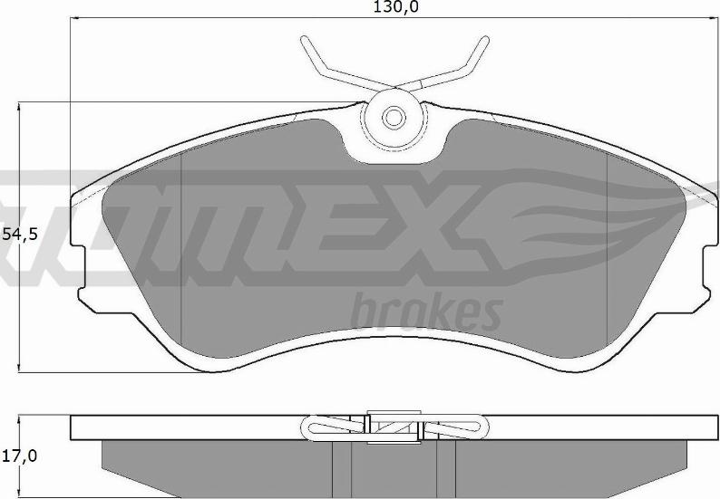 TOMEX brakes TX 10-651 - Bremžu uzliku kompl., Disku bremzes ps1.lv