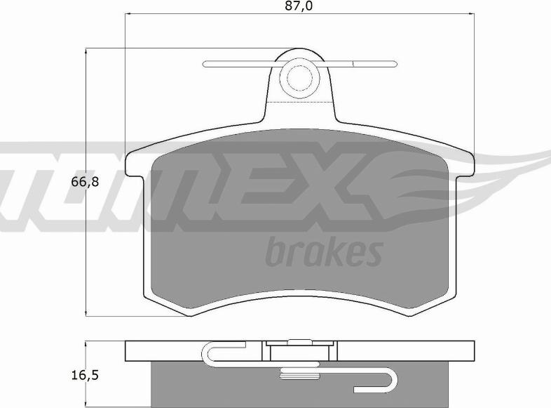 TOMEX brakes TX 10-62 - Bremžu uzliku kompl., Disku bremzes ps1.lv