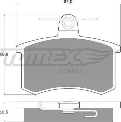 TOMEX brakes TX 10-62 - Bremžu uzliku kompl., Disku bremzes ps1.lv