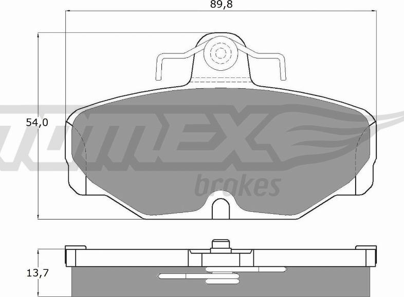 TOMEX brakes TX 10-67 - Bremžu uzliku kompl., Disku bremzes ps1.lv