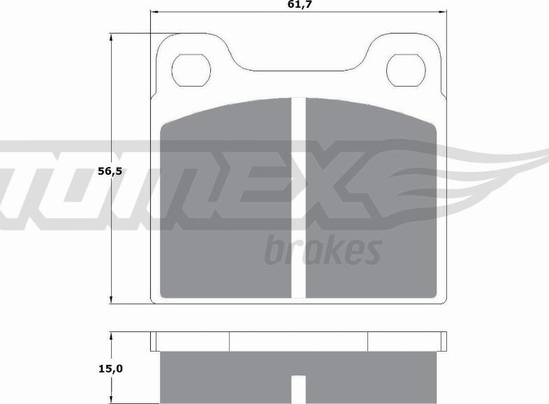 TOMEX brakes TX 10-19 - Bremžu uzliku kompl., Disku bremzes ps1.lv