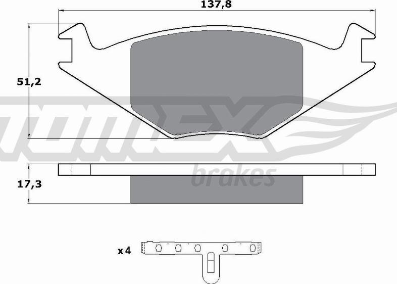 TOMEX brakes TX 10-15 - Bremžu uzliku kompl., Disku bremzes ps1.lv