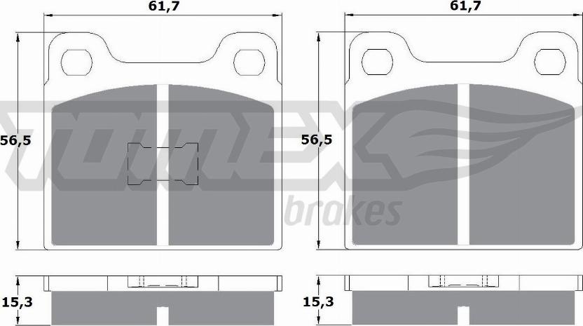 TOMEX brakes TX 10-16 - Bremžu uzliku kompl., Disku bremzes ps1.lv