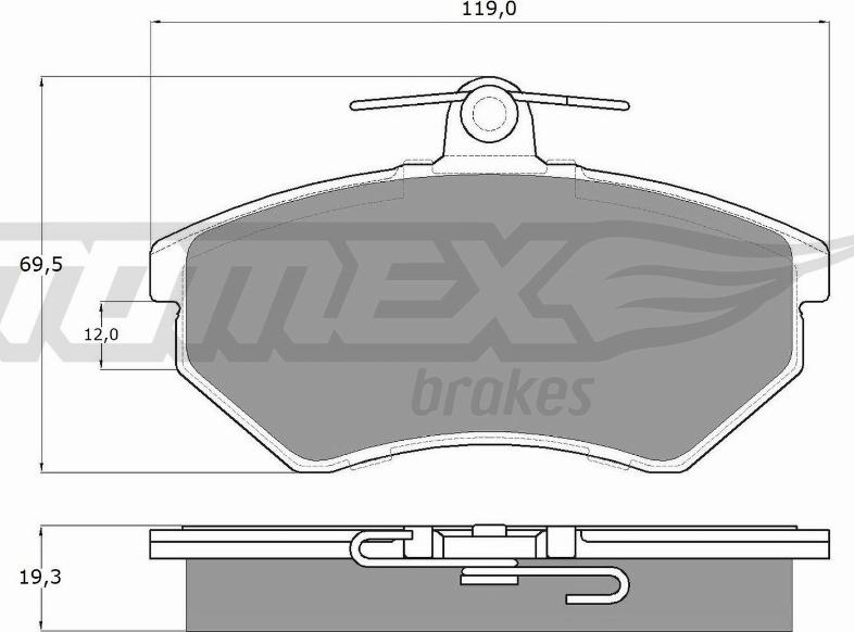 TOMEX brakes TX 10-11 - Bremžu uzliku kompl., Disku bremzes ps1.lv