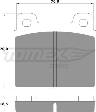 TOMEX brakes TX 10-181 - Bremžu uzliku kompl., Disku bremzes ps1.lv