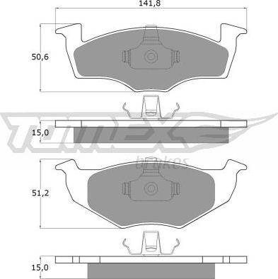 TOMEX brakes TX 10-851 - Bremžu uzliku kompl., Disku bremzes ps1.lv