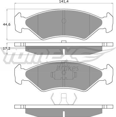 TOMEX brakes TX 10-83 - Bremžu uzliku kompl., Disku bremzes ps1.lv