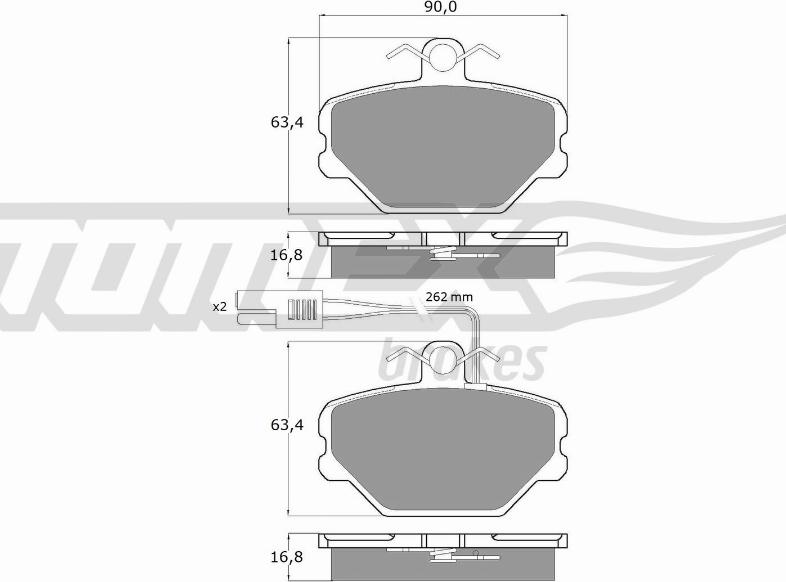 TOMEX brakes TX 10-391 - Bremžu uzliku kompl., Disku bremzes ps1.lv