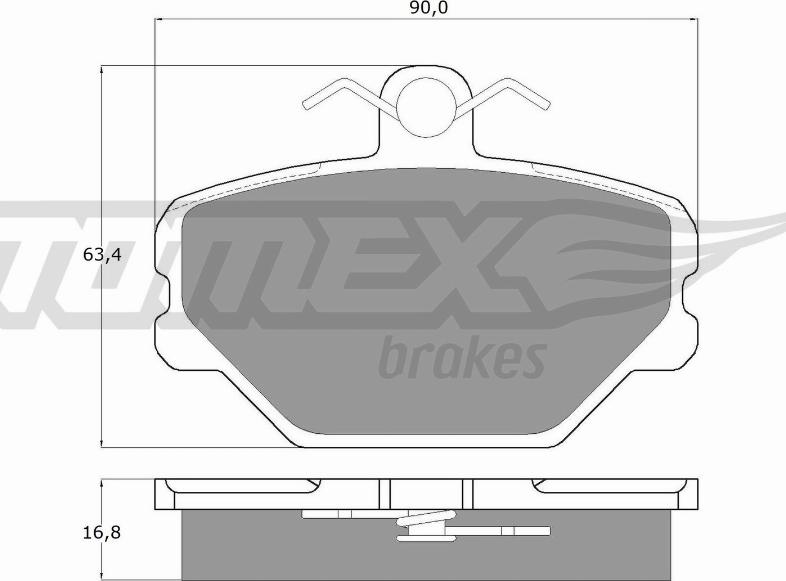 TOMEX brakes TX 10-39 - Bremžu uzliku kompl., Disku bremzes ps1.lv