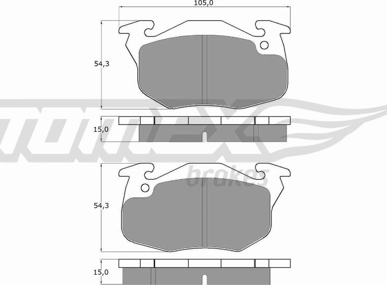 TOMEX brakes TX 10-35 - Bremžu uzliku kompl., Disku bremzes ps1.lv