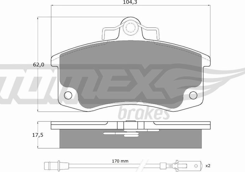 TOMEX brakes TX 10-361 - Bremžu uzliku kompl., Disku bremzes ps1.lv