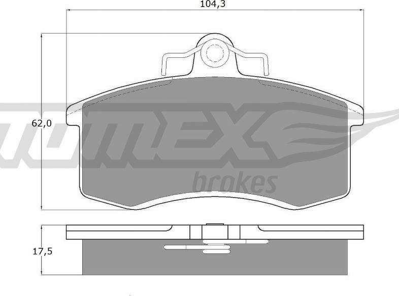 TOMEX brakes TX 10-36 - Bremžu uzliku kompl., Disku bremzes ps1.lv