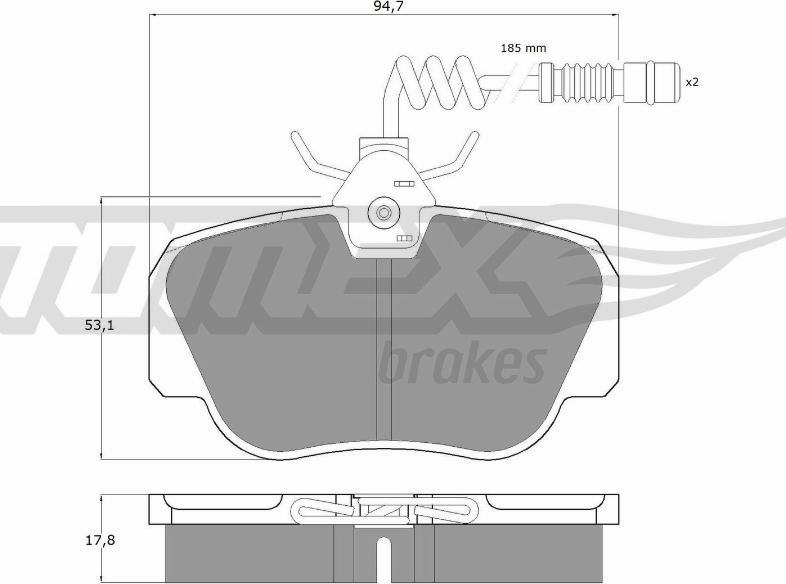 TOMEX brakes TX 10-381 - Bremžu uzliku kompl., Disku bremzes ps1.lv