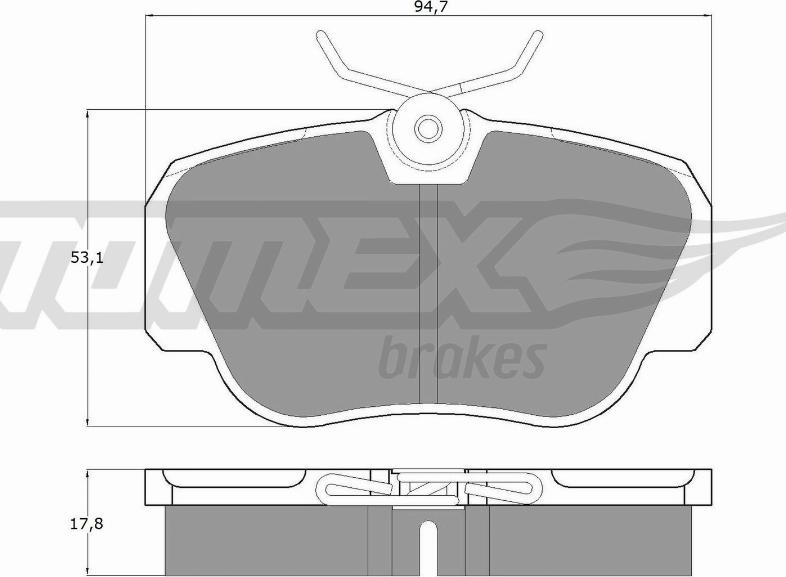 TOMEX brakes TX 10-38 - Bremžu uzliku kompl., Disku bremzes ps1.lv