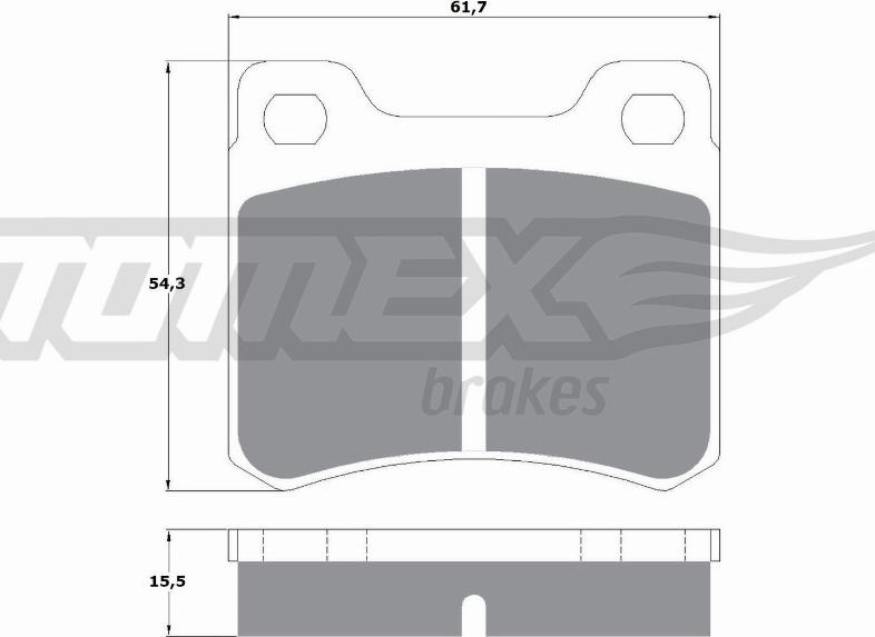 TOMEX brakes TX 10-371 - Bremžu uzliku kompl., Disku bremzes ps1.lv