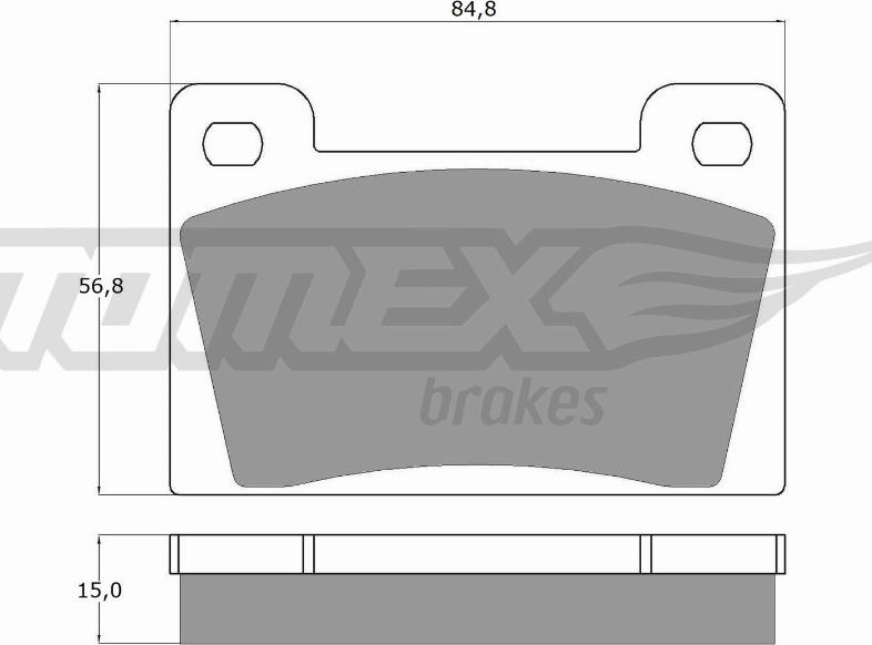 TOMEX brakes TX 10-26 - Bremžu uzliku kompl., Disku bremzes ps1.lv