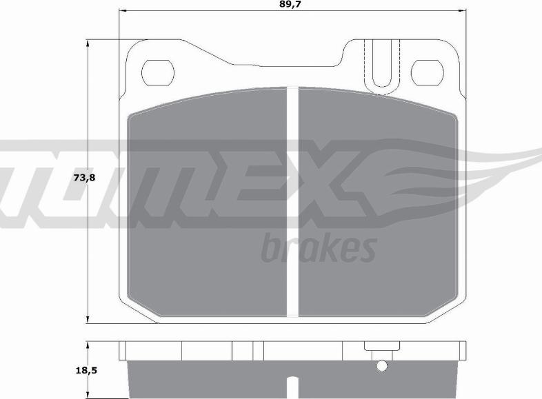 TOMEX brakes TX 10-224 - Bremžu uzliku kompl., Disku bremzes ps1.lv