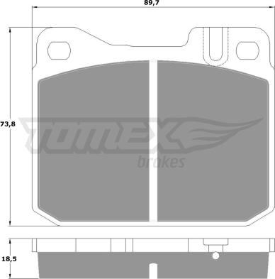 TOMEX brakes TX 10-224 - Bremžu uzliku kompl., Disku bremzes ps1.lv