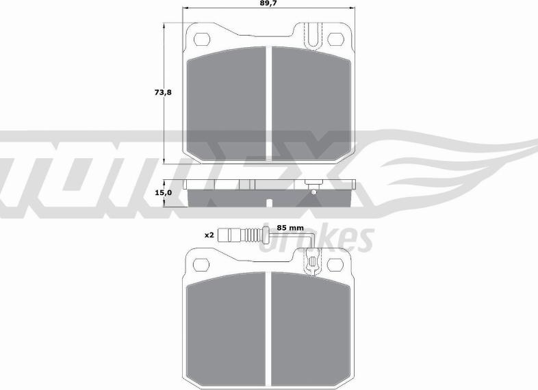 TOMEX brakes TX 10-221 - Bremžu uzliku kompl., Disku bremzes ps1.lv