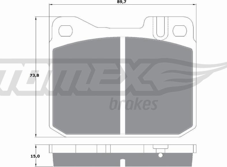 TOMEX brakes TX 10-22 - Bremžu uzliku kompl., Disku bremzes ps1.lv