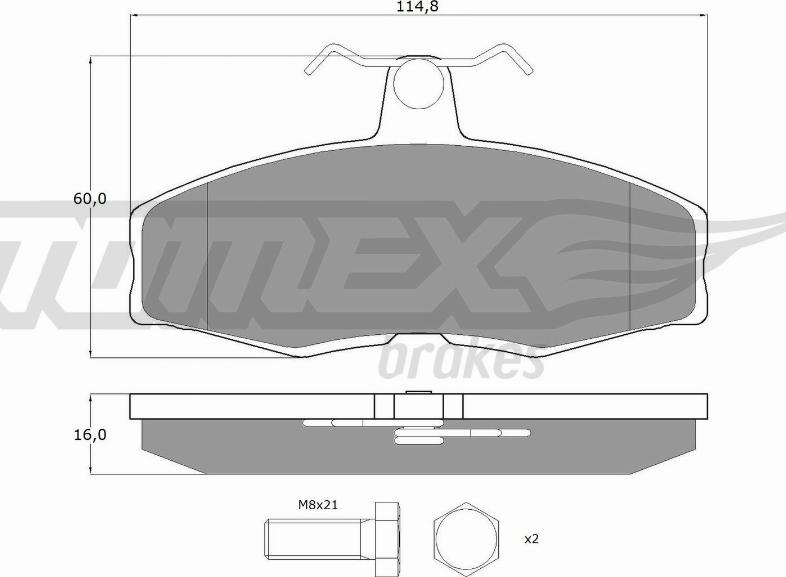 TOMEX brakes TX 10-272 - Bremžu uzliku kompl., Disku bremzes ps1.lv